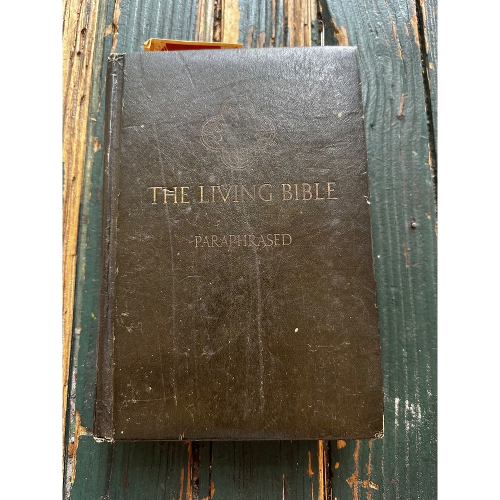 The Living Bible Paraphrased 1973 Tyndale House Publishers Vtg Hardcover Brown